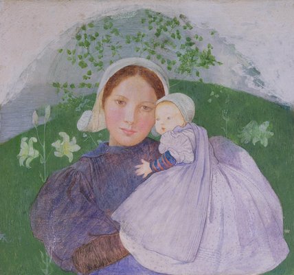 Wikioo.org - The Encyclopedia of Fine Arts - Painting, Artwork by Marianne Preindelsberger Stokes - Mother And Child