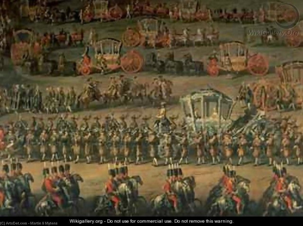 Wikoo.org - موسوعة الفنون الجميلة - اللوحة، العمل الفني Martin Ii Mytens - The Arrival Of Isabella Of Parma On The Occasion