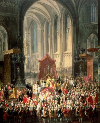 Wikioo.org - The Encyclopedia of Fine Arts - Painting, Artwork by Martin Ii Mytens - The Coronation Of Joseph Ii As Emperor Of Germany_2