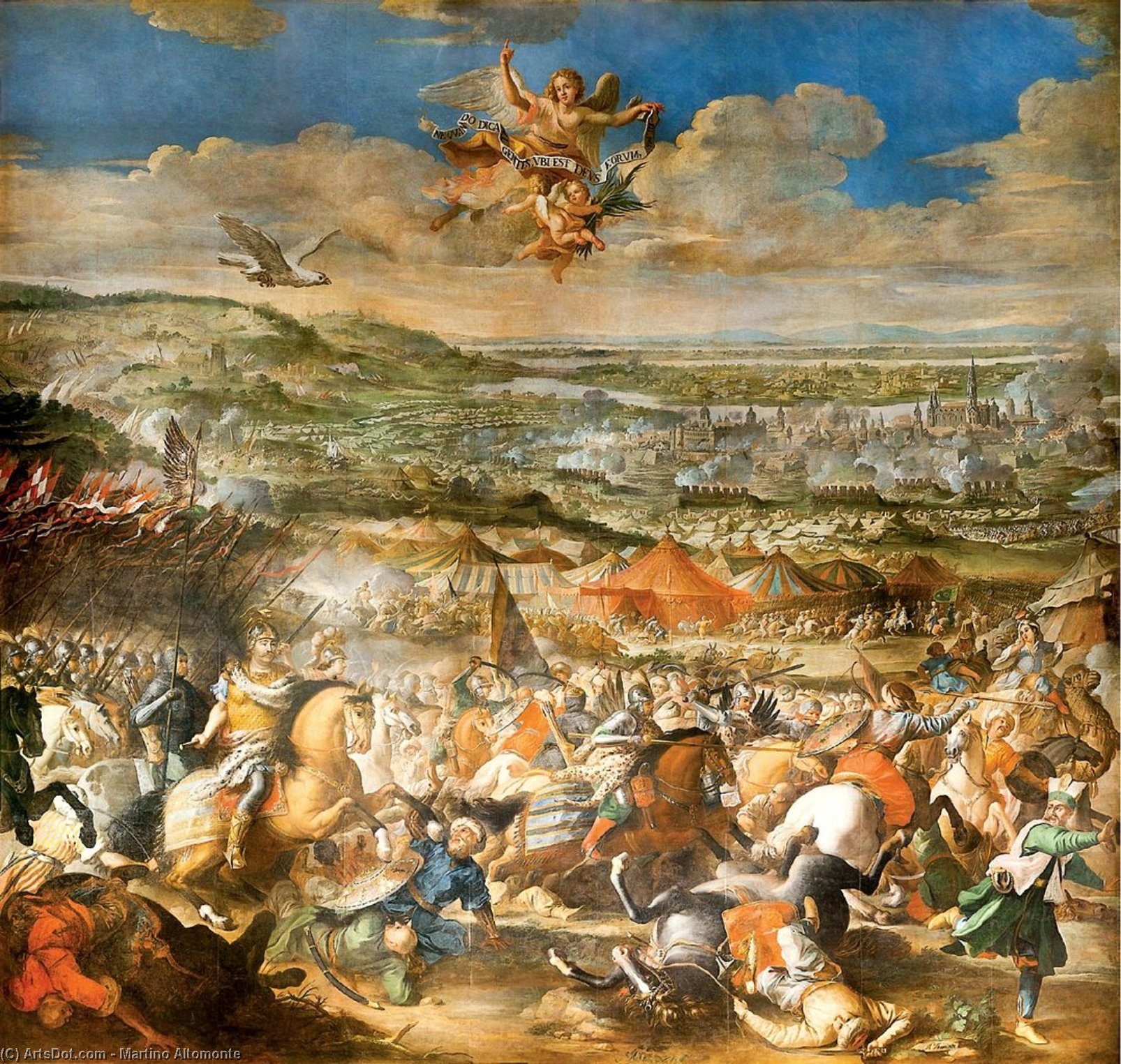 Wikioo.org - The Encyclopedia of Fine Arts - Painting, Artwork by Martino Altomonte - Battle Of Vienna