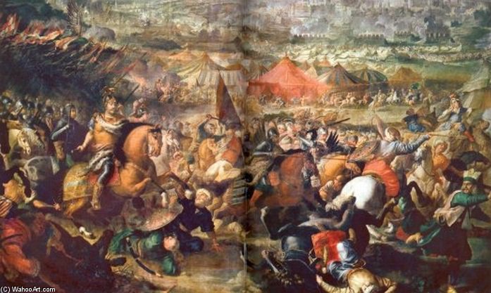 Wikioo.org – La Enciclopedia de las Bellas Artes - Pintura, Obras de arte de Martino Altomonte - batalla de Viena