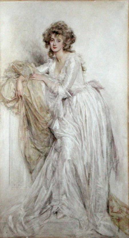 Wikioo.org - The Encyclopedia of Fine Arts - Painting, Artwork by Mary L Gow - An Edwardian Lady