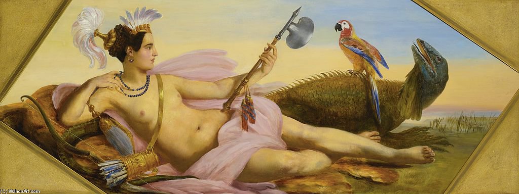 Wikioo.org – La Enciclopedia de las Bellas Artes - Pintura, Obras de arte de Master Of The Parrot - Alegorías de los cuatro continentes