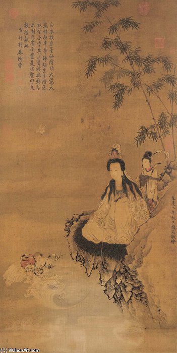 Wikioo.org – L'Encyclopédie des Beaux Arts - Peinture, Oeuvre de Master Of The Parrot - Guanyin Acolytes