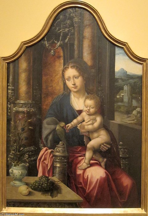Wikioo.org - The Encyclopedia of Fine Arts - Painting, Artwork by Master Of The Parrot - Madonna And Child By The Master Of The Parrot, San Diego Museum Of Art