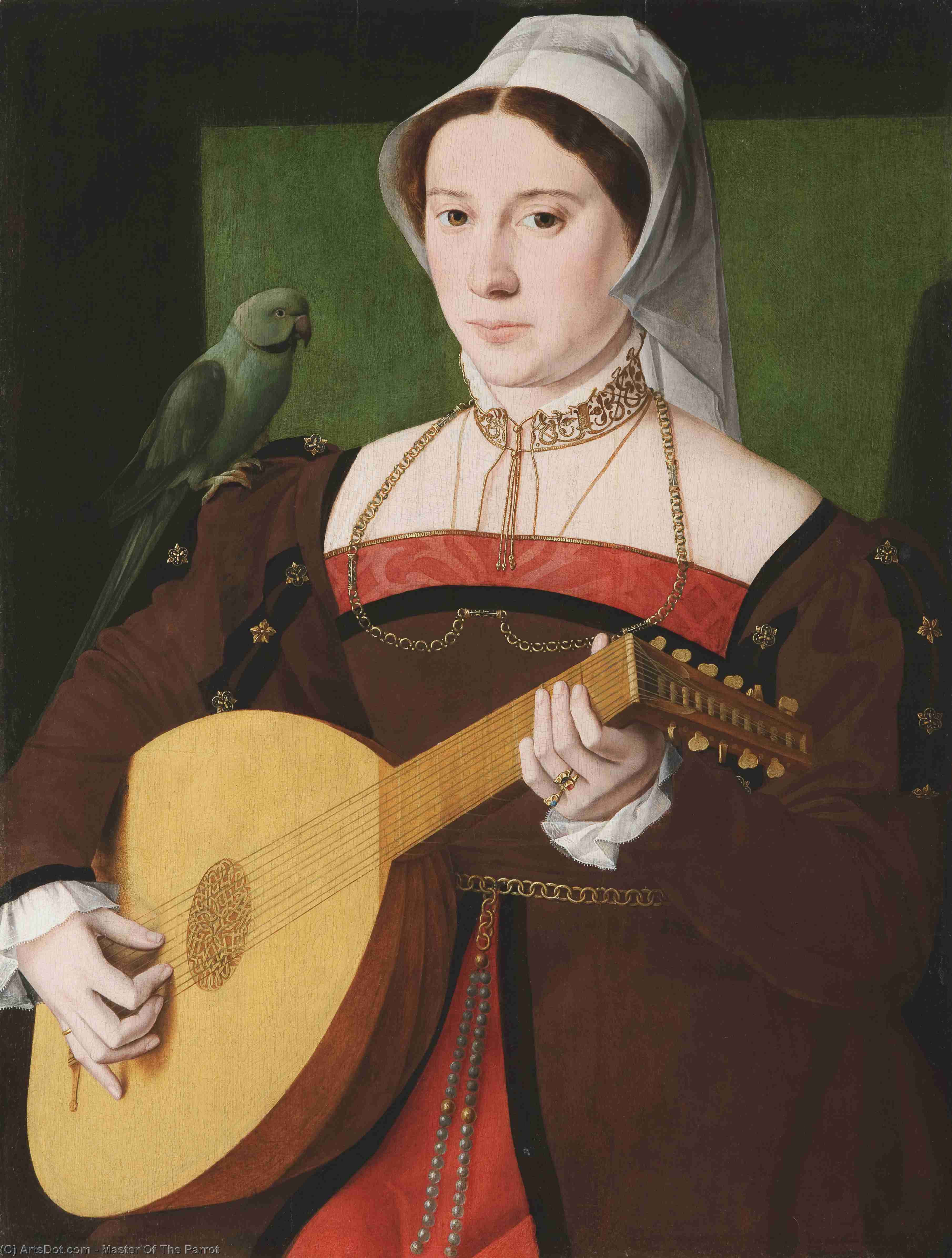 Wikioo.org - The Encyclopedia of Fine Arts - Painting, Artwork by Master Of The Parrot - Portrait Of A Woman