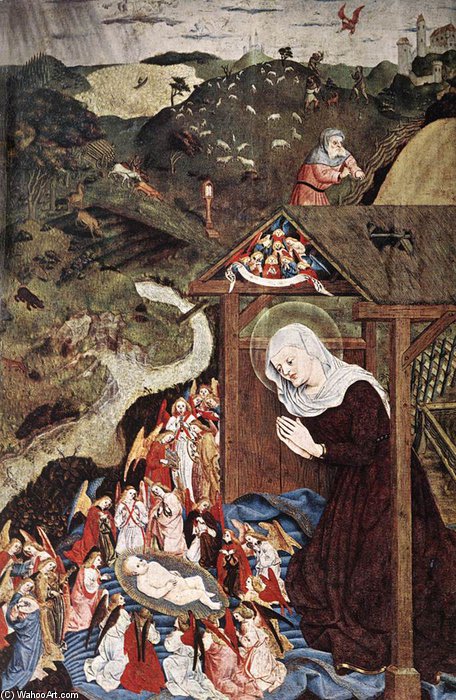 Wikioo.org - The Encyclopedia of Fine Arts - Painting, Artwork by Master Of The Polling Panels - Adoration Of The Child