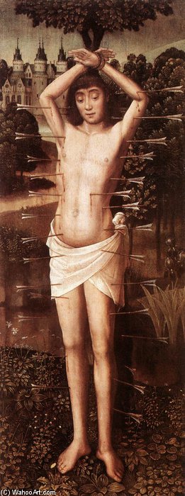 Wikioo.org - The Encyclopedia of Fine Arts - Painting, Artwork by Master Of The Saint Lucy Legend - St Sebastian