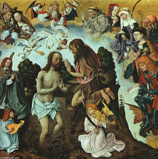 WikiOO.org - Enciclopédia das Belas Artes - Pintura, Arte por Master Of The St Bartholomew Altar - Baptism Of Christ