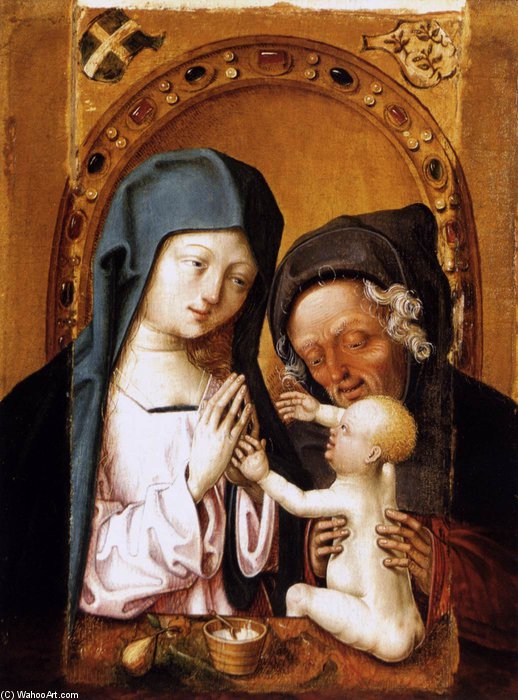 Wikioo.org - The Encyclopedia of Fine Arts - Painting, Artwork by Master Of The St Bartholomew Altar - Holy Family