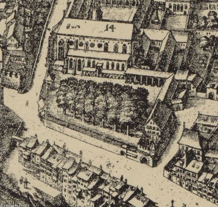 WikiOO.org - Encyclopedia of Fine Arts - Lukisan, Artwork Matthäus The Elder Merian - 's Map Of Basel