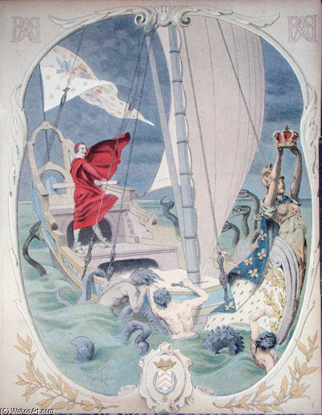 Wikioo.org – L'Enciclopedia delle Belle Arti - Pittura, Opere di Maurice Leloir - Armand-Jean du Plessis, il Cardinale Richelieu