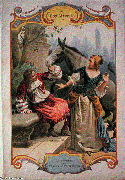 Wikioo.org - The Encyclopedia of Fine Arts - Painting, Artwork by Maurice Leloir - The Donkey And The Little Dog
