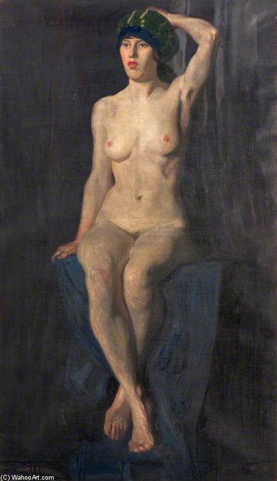 WikiOO.org - Enciclopedia of Fine Arts - Pictura, lucrări de artă Maurice William Greiffenhagen - Seated Nude