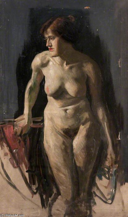 WikiOO.org - Encyclopedia of Fine Arts - Målning, konstverk Maurice William Greiffenhagen - Standing Nude