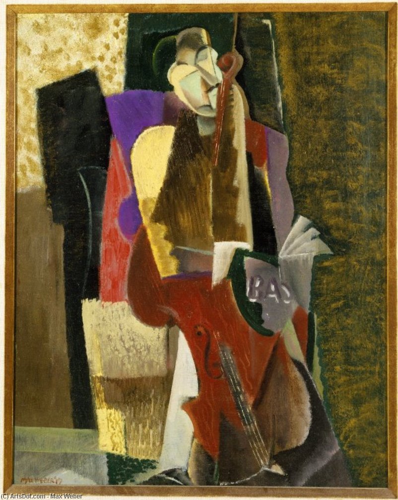 Wikioo.org - The Encyclopedia of Fine Arts - Painting, Artwork by Max Weber - The Cellist