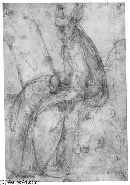 WikiOO.org - Encyclopedia of Fine Arts - Maľba, Artwork Michelangelo Anselmi - Saint Hilary Of Poitiers