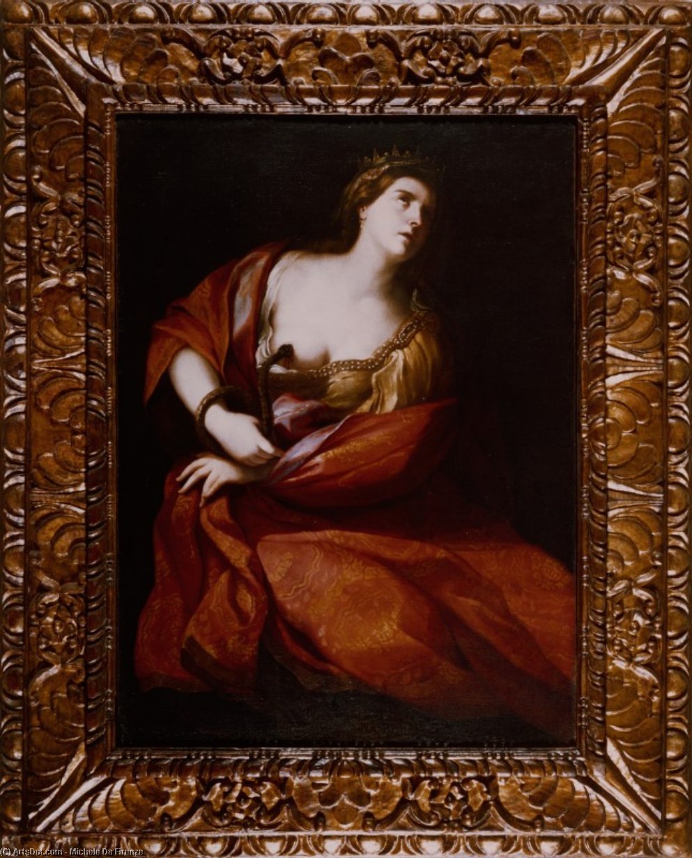 WikiOO.org - Encyclopedia of Fine Arts - Maleri, Artwork Michele Da Firenze - The Suicide Of Cleopatra