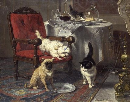 Wikioo.org - The Encyclopedia of Fine Arts - Painting, Artwork by Henriette Ronner Knip - A Bit Of Cheese
