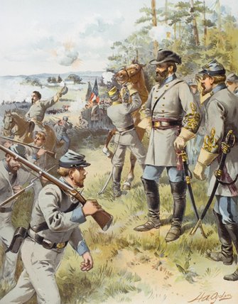 Wikoo.org - موسوعة الفنون الجميلة - اللوحة، العمل الفني Henry Alexander Ogden - General Stonewall Jackson At The First Battle