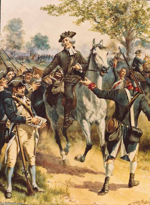WikiOO.org - Енциклопедия за изящни изкуства - Живопис, Произведения на изкуството Henry Alexander Ogden - James Caldwell At The Battle Of Springfield