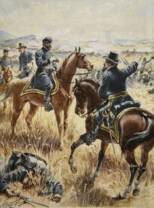 WikiOO.org - Encyclopedia of Fine Arts - Maleri, Artwork Henry Alexander Ogden - Major General George Meade At The Battle