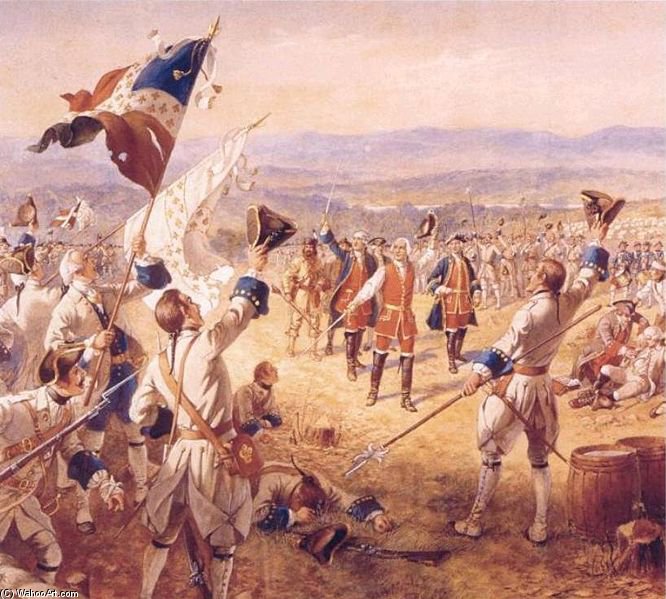 Wikioo.org - The Encyclopedia of Fine Arts - Painting, Artwork by Henry Alexander Ogden - The Victory Of Montcalm's Troops At Carillon