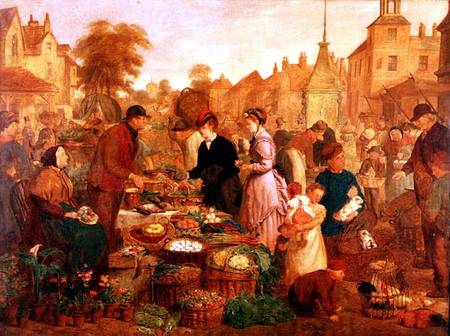 WikiOO.org - Güzel Sanatlar Ansiklopedisi - Resim, Resimler Henry Charles Bryant - Market Day