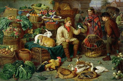 Wikioo.org - The Encyclopedia of Fine Arts - Painting, Artwork by Henry Charles Bryant - Market Scene