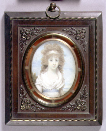 Wikioo.org - Die Enzyklopädie bildender Kunst - Malerei, Kunstwerk von Henry Edridge - Portrait Miniature von Anna Maria Blunt, c.1795