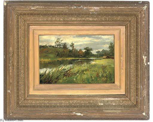 WikiOO.org - Encyclopedia of Fine Arts - Malba, Artwork Henry Hillier Parker - A Peaceful Day Along The River