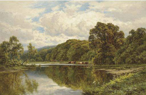 WikiOO.org - Encyclopedia of Fine Arts - Maleri, Artwork Henry Hillier Parker - The Thames Near Henley