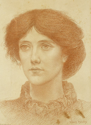 Wikioo.org - The Encyclopedia of Fine Arts - Painting, Artwork by Henry Holiday - Portrait Of Mrs Wheeler