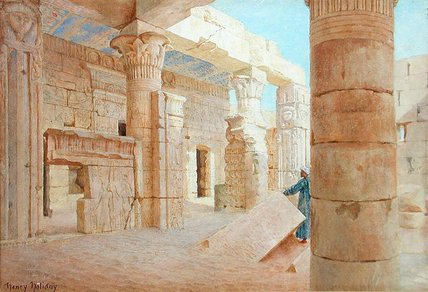 Wikioo.org - The Encyclopedia of Fine Arts - Painting, Artwork by Henry Holiday - Temple Of Philae