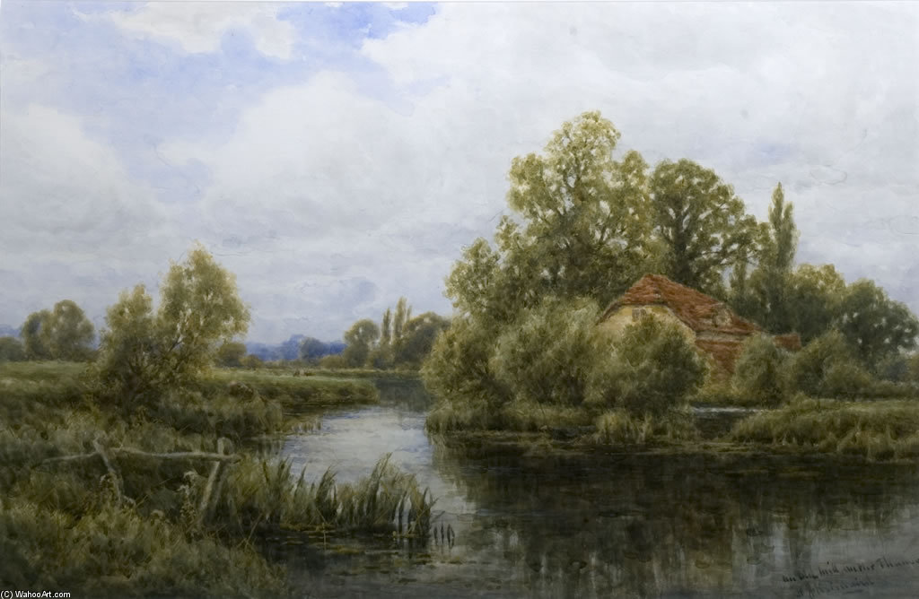 WikiOO.org - Encyclopedia of Fine Arts - Maalaus, taideteos Henry John Kinnaird - Old Mill On The Thames