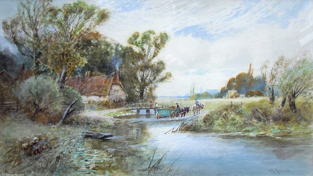 WikiOO.org - אנציקלופדיה לאמנויות יפות - ציור, יצירות אמנות Henry John Kinnaird - River Ouse