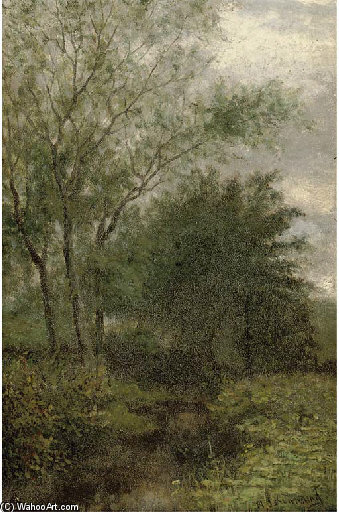 WikiOO.org - Encyclopedia of Fine Arts - Målning, konstverk Henry John Kinnaird - The Woodland Stream