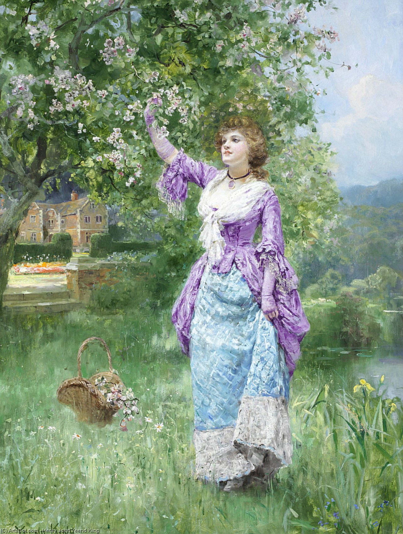 WikiOO.org - Encyclopedia of Fine Arts - Maalaus, taideteos Henry John Yeend King - Spring Blooms