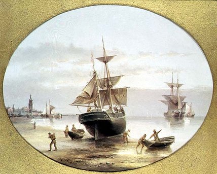 Wikioo.org - The Encyclopedia of Fine Arts - Painting, Artwork by Henry Redmore - Harbour Scene