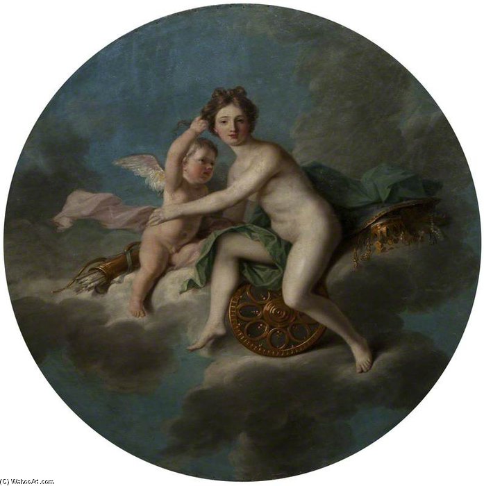 WikiOO.org - Encyclopedia of Fine Arts - Lukisan, Artwork Henry Robert Morland - Love Embracing Fortune