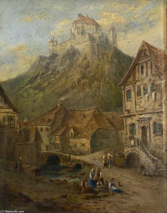 WikiOO.org - אנציקלופדיה לאמנויות יפות - ציור, יצירות אמנות Henry Thomas Schafer - On The Rhine