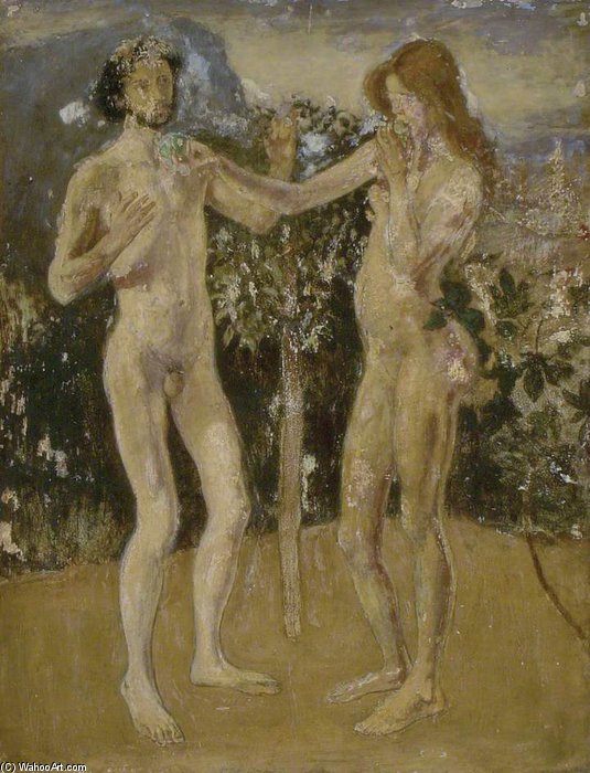 Wikioo.org - The Encyclopedia of Fine Arts - Painting, Artwork by Henry Tonks - Adam And Eve