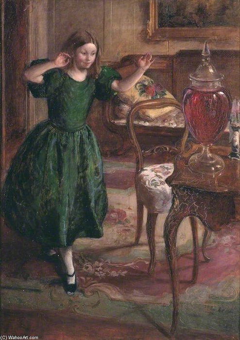 Wikioo.org - The Encyclopedia of Fine Arts - Painting, Artwork by Henry Tonks - Rosamund And The Purple Jar