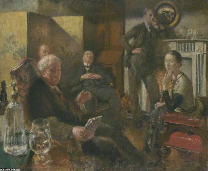 Wikioo.org - The Encyclopedia of Fine Arts - Painting, Artwork by Henry Tonks - Saturday Night In The Vale