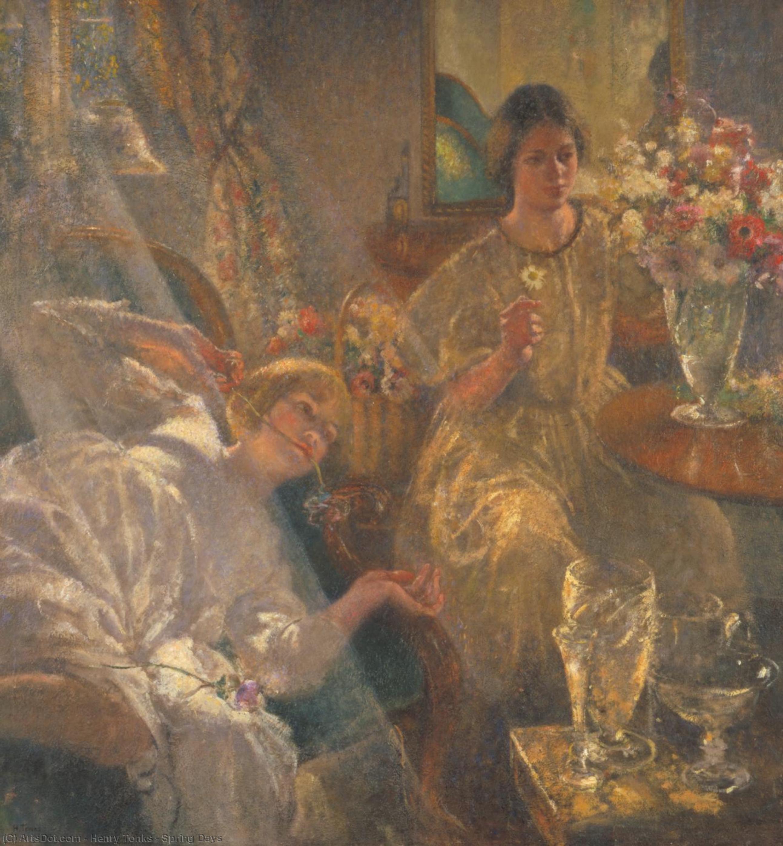 Wikioo.org - The Encyclopedia of Fine Arts - Painting, Artwork by Henry Tonks - Spring Days