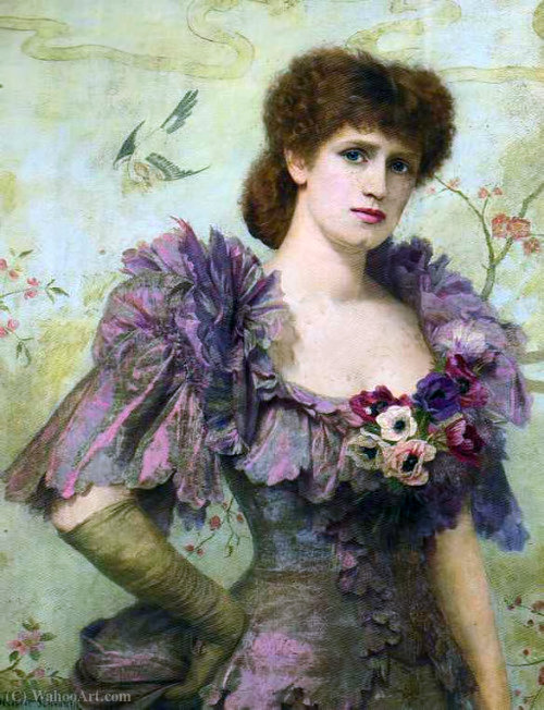 Wikioo.org - The Encyclopedia of Fine Arts - Painting, Artwork by Herbert Gustav Schmalz - Portrait Of Lillie Langtry