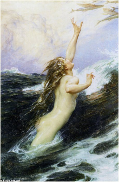 Wikioo.org – L'Enciclopedia delle Belle Arti - Pittura, Opere di Herbert James Draper - Pesce volante