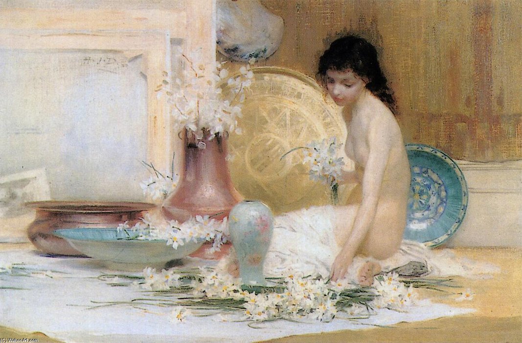 Wikioo.org – L'Encyclopédie des Beaux Arts - Peinture, Oeuvre de Herbert James Draper - dans le studio