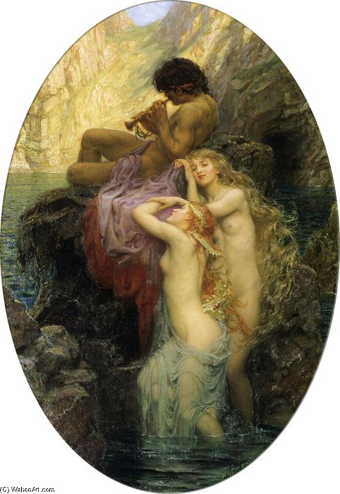 WikiOO.org - Encyclopedia of Fine Arts - Maľba, Artwork Herbert James Draper - Sea Melodies