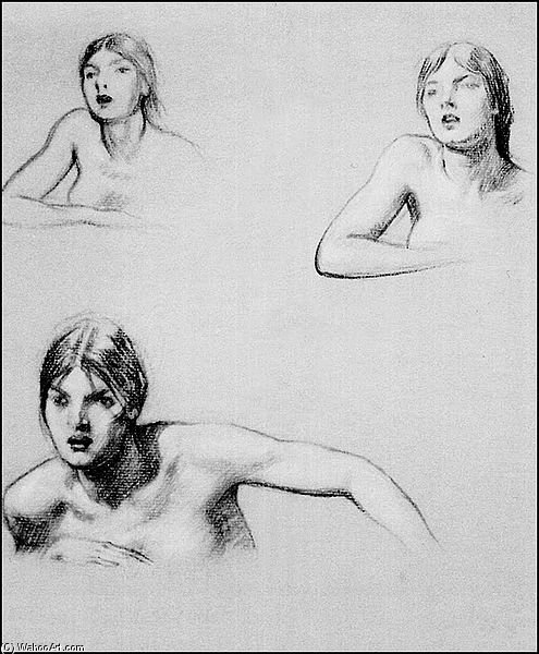 Wikioo.org - The Encyclopedia of Fine Arts - Painting, Artwork by Herbert James Draper - Studies For Halcyone